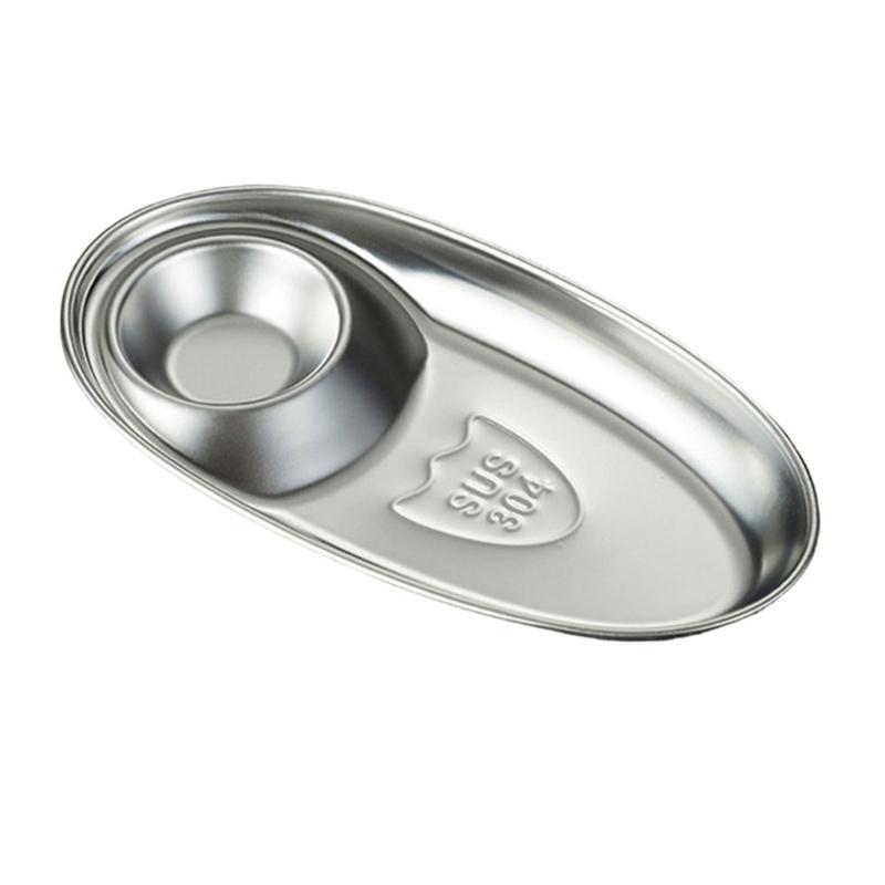 Practical Nonrust Steel Party Platters Produced With Sauce Well Kitchens Serving Tray For Outdoors Dining Event