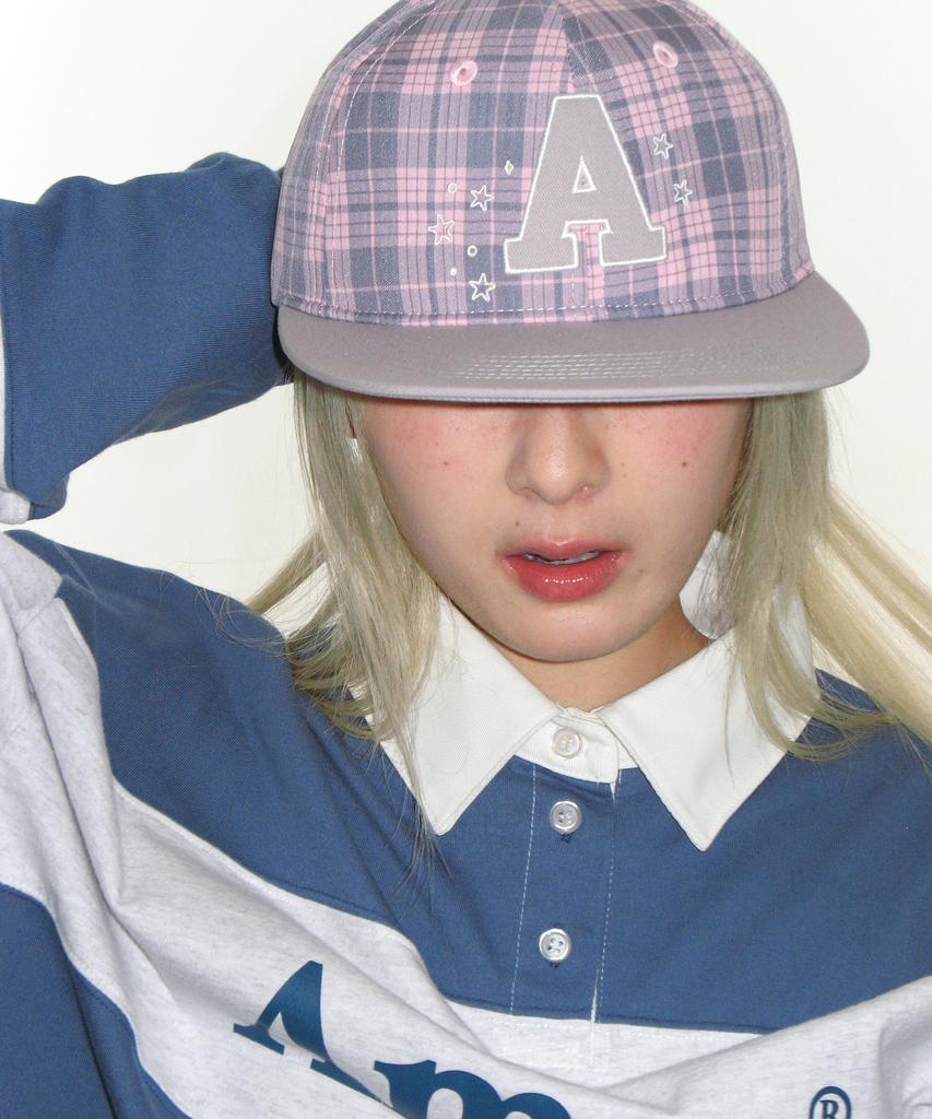 AMES-WORLDWIDE A Check Ball Cap Pink