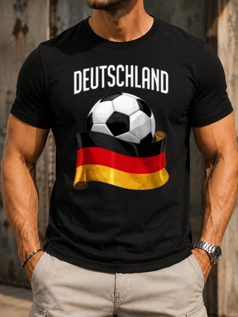 Deutschland Soccer Football Above Waving Gerunisexy FlAg Ribbon Clean Bold Lettering National Team Unisex All TShirt