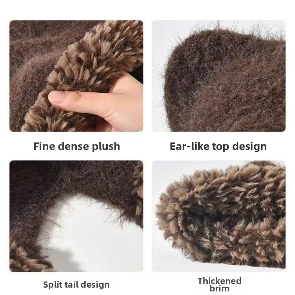 Korean Style Winter Pullover Hats Soft Thicken Beanie Cap Fashion Ear Protection Hat Girls