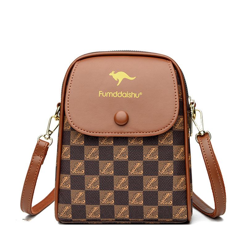 Fashion Leather Texture Mini Mobile Phone New Shoulder Soft Leather Versatile Women's Messenger Bag Small Bag