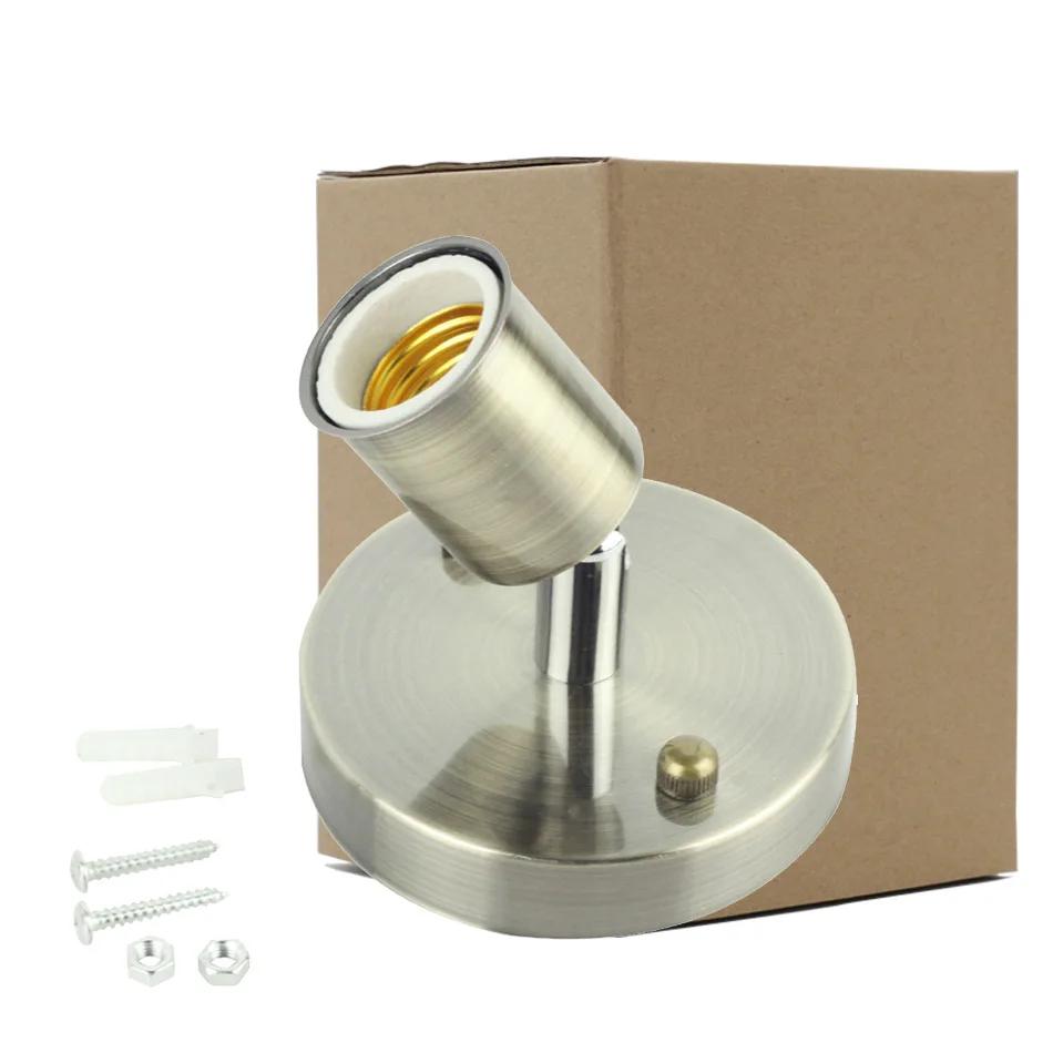 Base 180 Degree Steering Ceiling Lights Six Colors New Flexible Lamp Base Iron E27 Light Socket Antique Metal Lamp Socket Holder