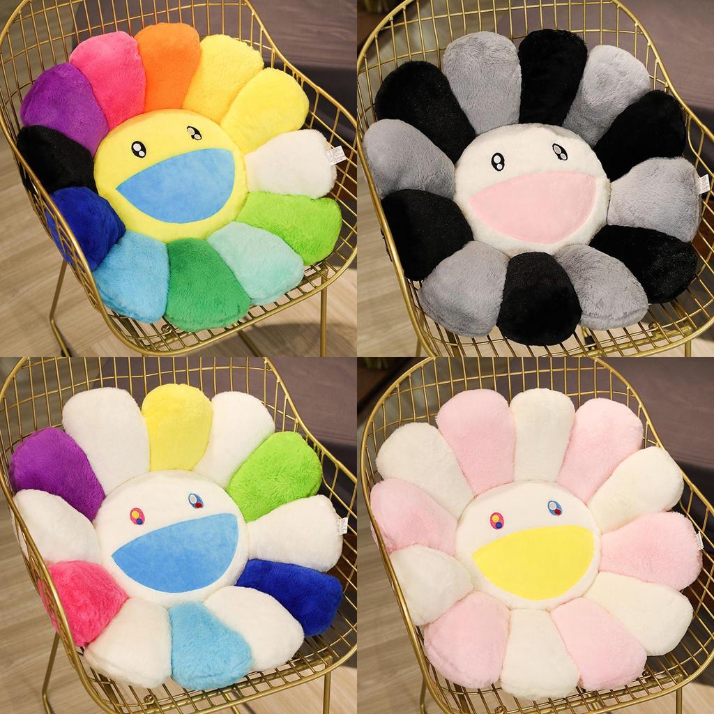 Colorful Takashi Murakami Rainbow Flower Pillow Plush Soft Toy For Kids And Collectors