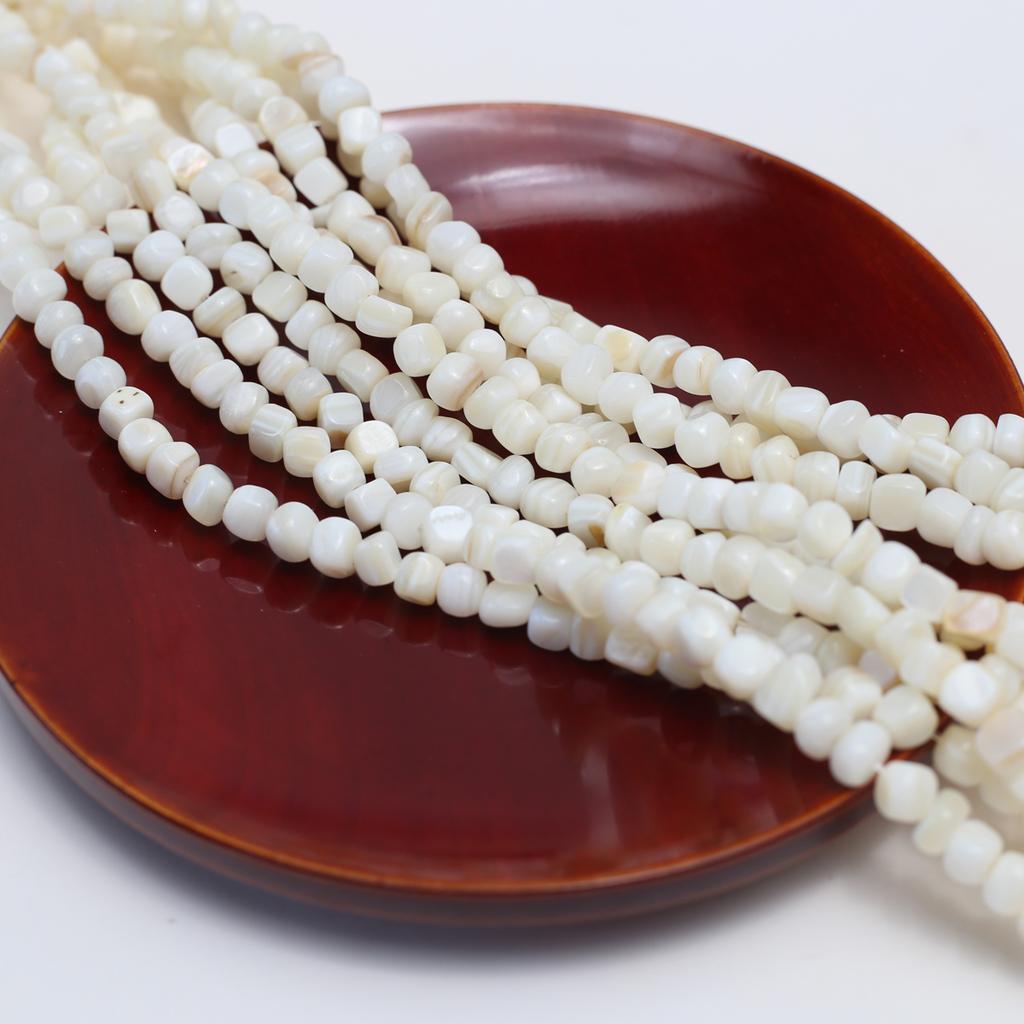 Natural Freshwater Shell Beads White Irregular Beads 6-7mm For Jewelry Making DIY Necklace Bracelet Earrings Accessory Length 38cm