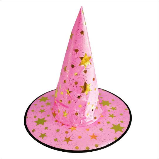 Halloween Wizard Hat Party Children Adult Black Pointed Cloth Magician Hat Witch Hat Masquerade Ball Party Hats Dressing