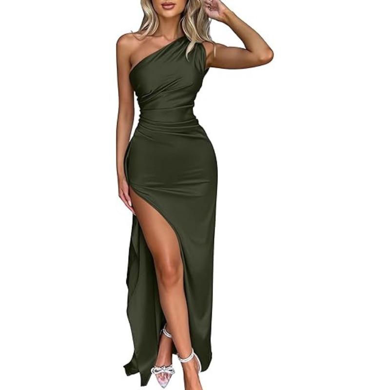QICED Fashion Summer Spring Solid Color Print Sleeveless Casual Dresses