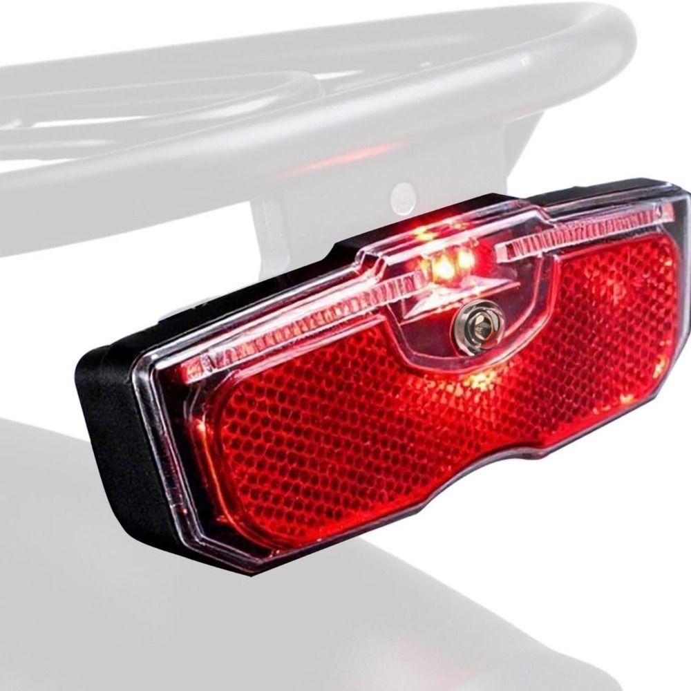 Red Bike Tail Light Battery Powered Bike Reflectors Professional Luggage Rack Reflector Cycling