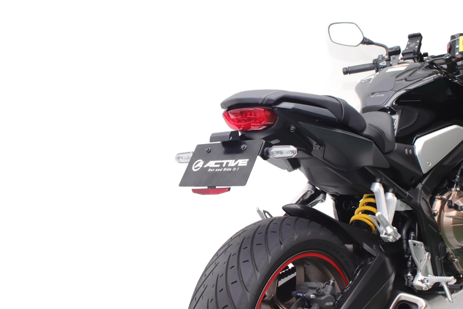 

ACTIVE Fender Eliminator Kit with LED License Plate Light, Black, for CBR650R/CB650R (Part Number: 1151096)
