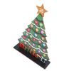 Xmas Tree Wooden Advent Calendar Home Decoration Desktop Ornament Wooden Advent Xmas Countdown Calendar with Stable Base