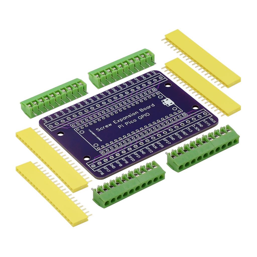 Κάρτα Επέκτασης Raspberry Pi Pico Διασπάσεις GPIO Προσαρμογέας Επέκτασης Ενσωματωμένες Αρσενικές και Θηλυκές Κεφαλίδες για Pico