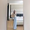 Milk Fu Cloud Pants Women's Summer  New High Waist Drop Small Loose Casual Lazy Yamamoto Wide Leg Pants