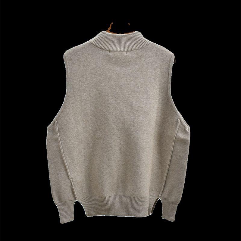 Revoked by Brand Good Goods Half High Collar Sleeveless Waistcoat Knitting Sweater Vest Jacket Loose Outer Wear Bandage Dress Women's Thickness
