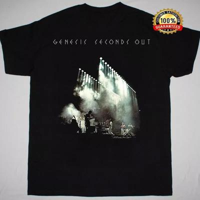 Genesis Band Seconds Out Album Schwarzes T-Shirt Volle Größe S-4XL