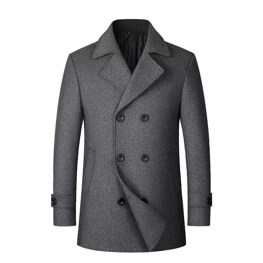 

Kayiyasu Честерфилд Зимний Тренч Плюс Погода Холодная Черное Мужское Пальто, Пальто, Двубортное Пальто, Размеры, Верхняя одежда, Защита, (S-серый) серый