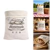 Washable Bread Storage Bag Cotton Outer Bag with Side Clip Closure for Countertop and Freezer Family Loaf Storage