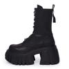 Manzhan Women's Boots 10cm Thick Soled British Style Short Boots Punk Style Women's Boots