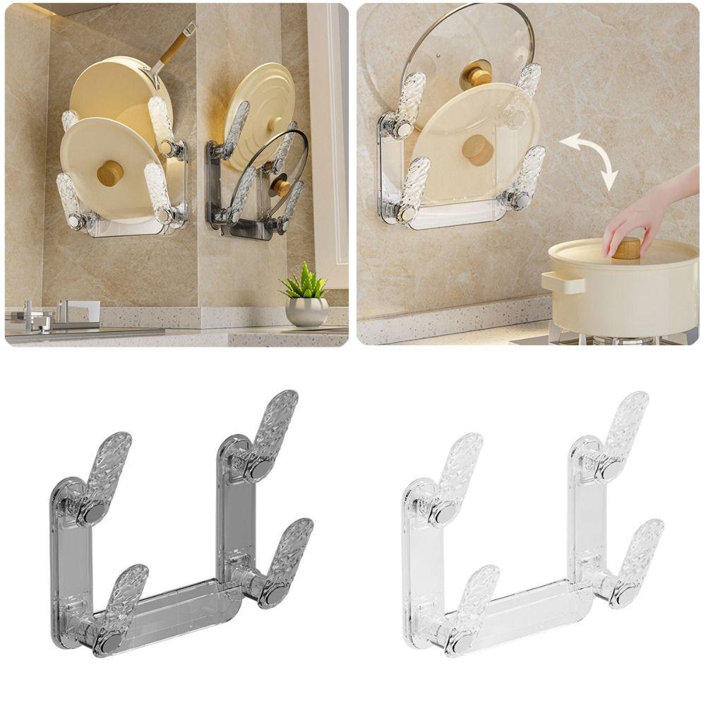 

Double-layer Kitchen Rack Wall-Mounted Board Storage Rack Durable Pot Lid Rack чистий