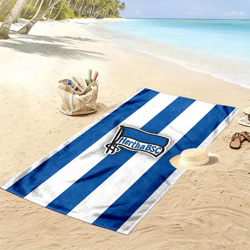 Hertha BSC Print Strandtuch, Großes Weiches Schnelltrocknendes Handtuch für Strand Camping Schwimmen