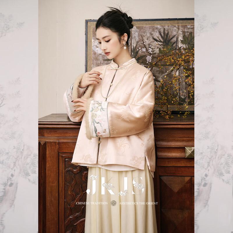 

JK&JS Women s New Chinese Style Acetate Jacquard Padded Winter Jacket L