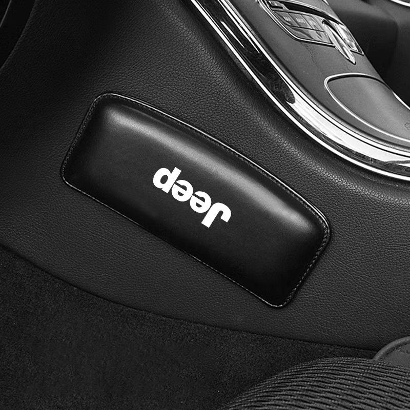 1Pcs Car Knee Pad Interior Pillow Pad Comfortable Cushion Memory Headrest For Jeep Renegade Wrangler JK JL Grand Cherokee Compass Patriot