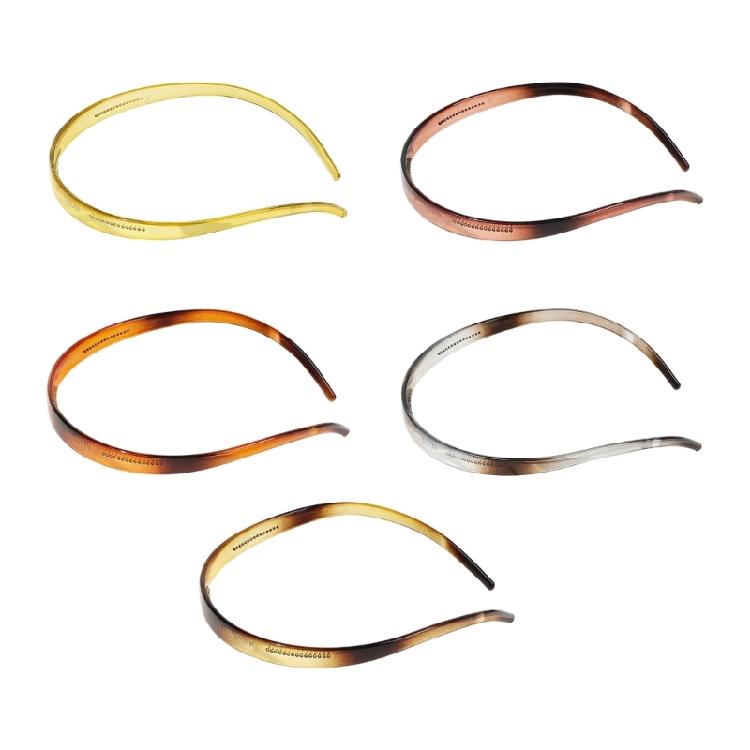 Multi Purpose Hair Grip Set Of 6 Headbands Textured Edges Lightweight Resin Material For Sports Work Long Hair Care