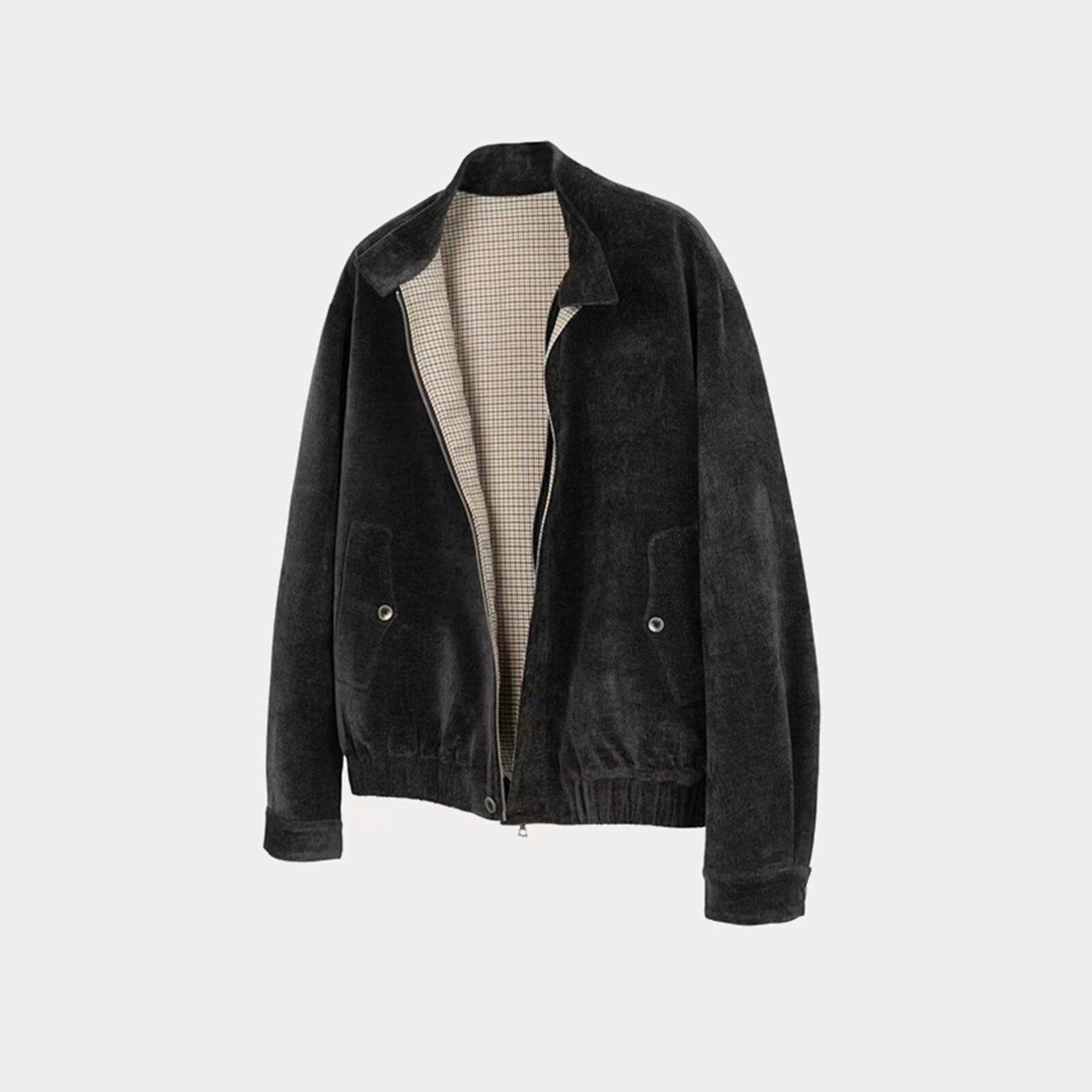 

Cleanfit Tree Pattern Texture Thousand Birds Jacket Men s Autumn and Winter Trend Brand Design Sense Short Stand-up Collar Harrington Jacket M