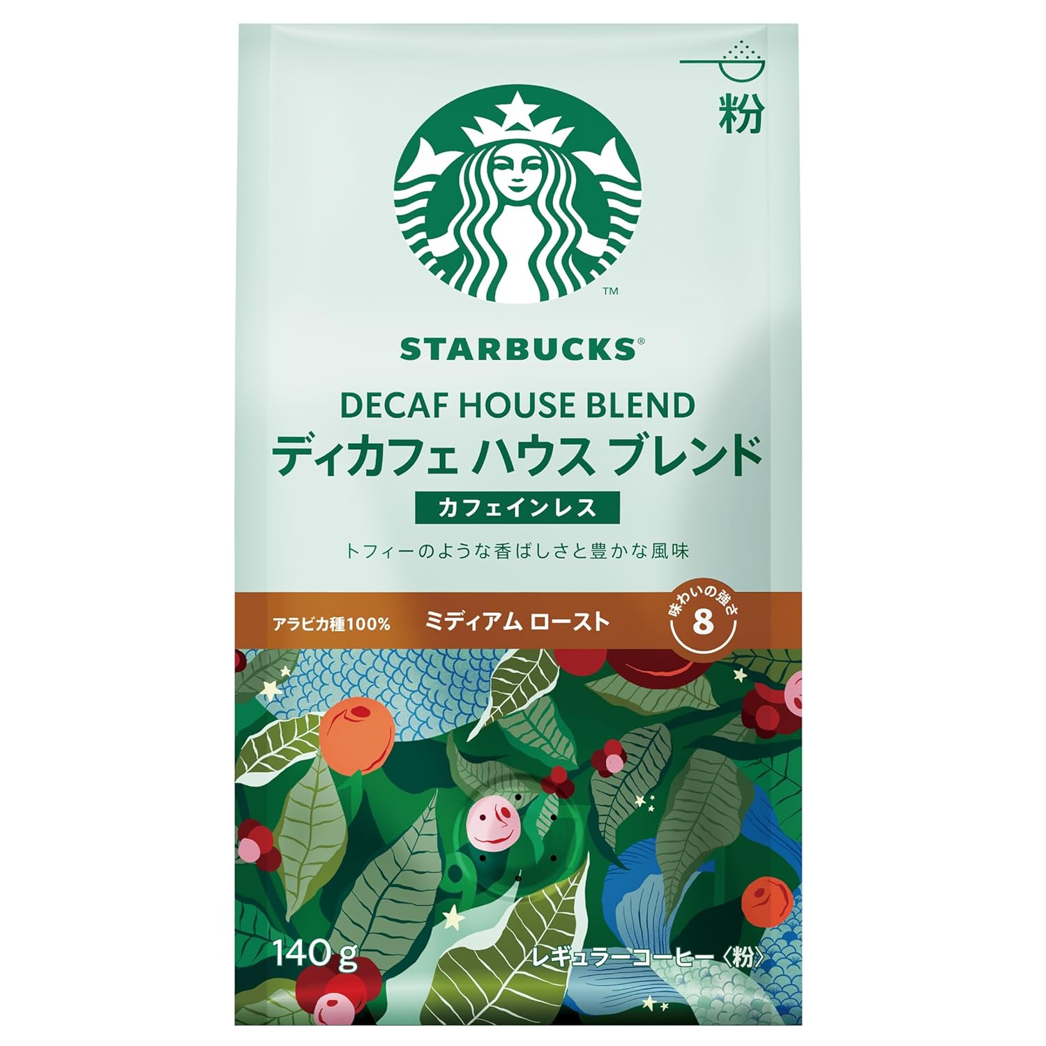 Coffee Powder Starbucks Decaf House Blend 140g Decaffeinated Regular Black