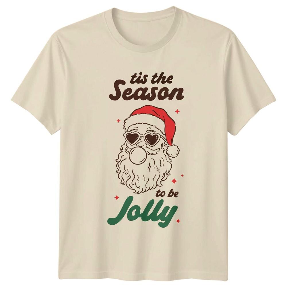 Tis The Season To Be Jolly Santa Christmas Holidays Unisexs Unisexs Graphic Tee