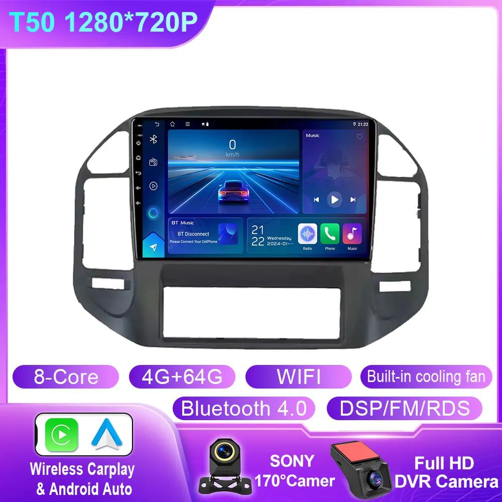 Android Head Unit For Mitsubishi Pajero 3 V70 V60 1999-2006 Car Auto Radio Carplay Multimedia GPS Navigation WIFI+4G No 2din DVD