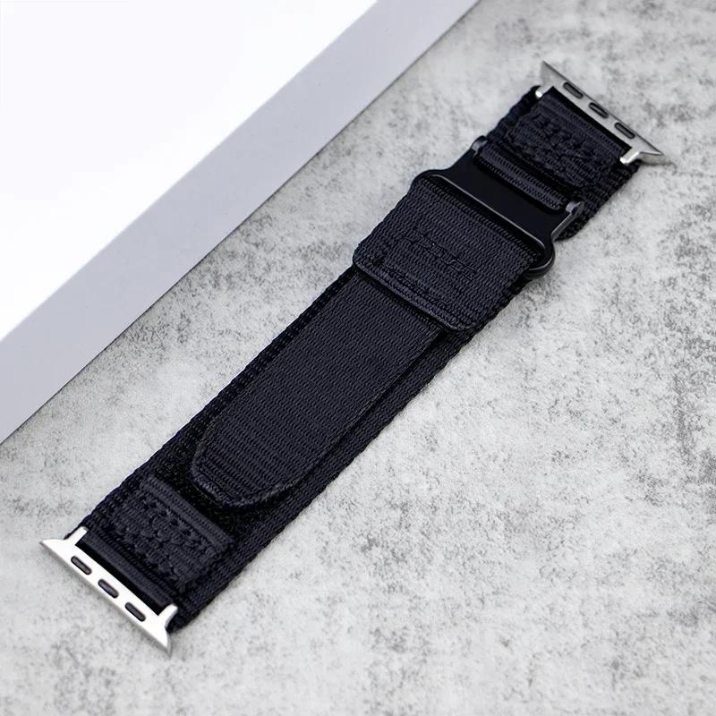 Sports Nylon Loop Strap for Apple Watch Band ULTRA 2 49mm 45mm 44mm for Iwatch Series 9 8 7 6 5 SE 4 3 42mm 38mm 40mm 41mm