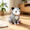 Decorative Front Yard Art 3D Printed Opossum Statue Realistic Animal Figurine Vivid Expression Decor for Patio Details Seasonal Ornament And