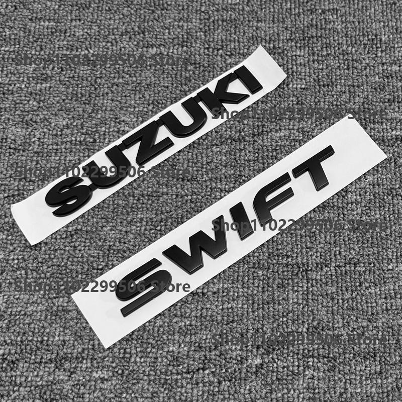 ABS Car Rear Trunk Emblem black Chrome Badge Sticker For For Suzuki Swift Letter Logo Decor