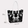 Gothic Skull Pattern Tote Bag Trendy Casual Daily Shoulder Handbag