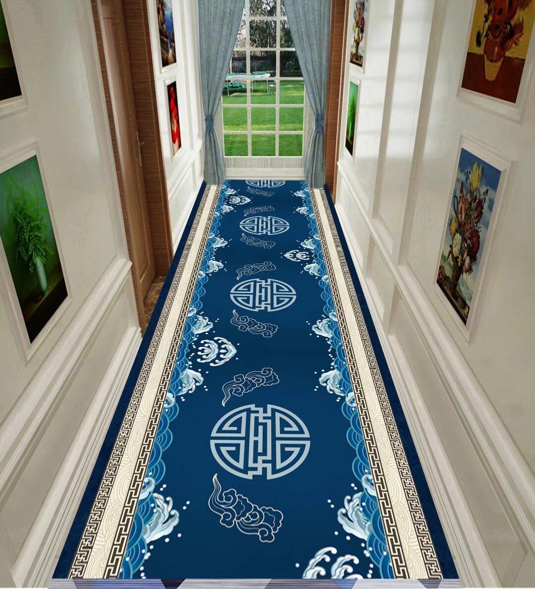 

Luxury Design Hall Corridor Carpet Non-slip Washable Runner Stairway Rug Outdoors Aisle The Long Corridor Mat Customizable 160*200cm