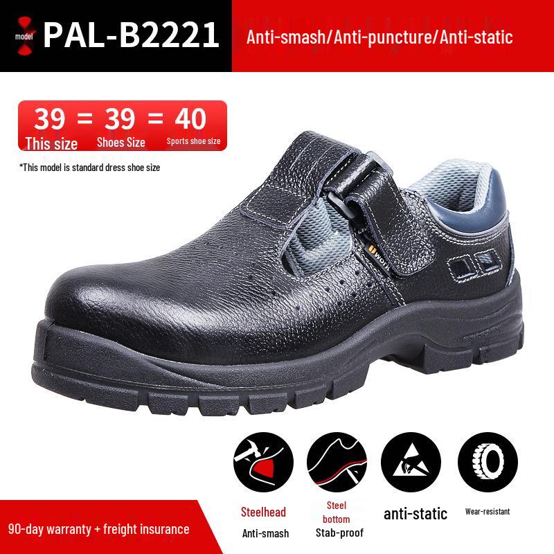 U-work PAL-B1132 Safety Sandals - Breathable, Anti-Smash, 6KV Insulated Labor Protection Shoes.