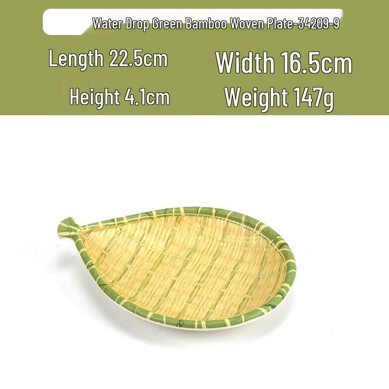 Kreativní obdélníkový porcelánový talíř ve stylu bambusu na sushi, BBQ, svačiny a dezerty