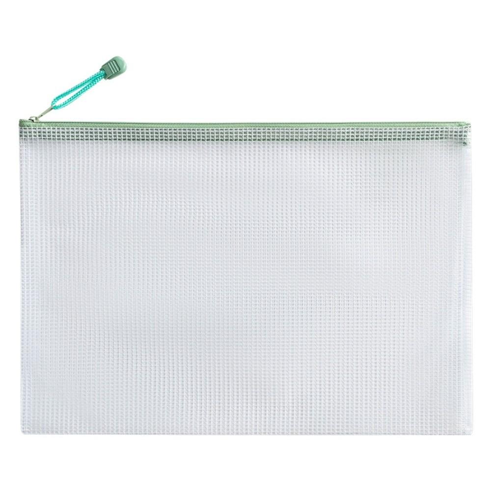 5pcs A4 Document Organizer Bag Large Capacity Stationery Storage Bag Mesh Zipper Pouch  Office