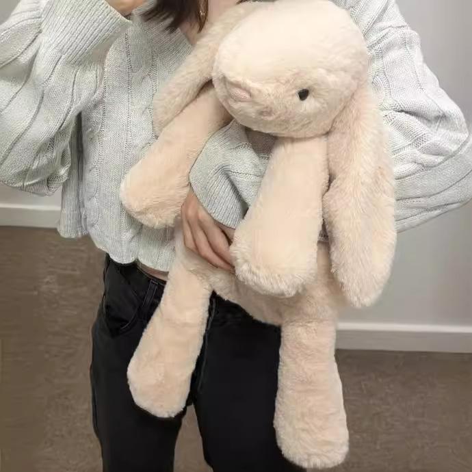 Cute Smudge Rabbit Toy for Children Plush Doll Super Soft PP Cotton Filled Birthday Gift 34cm