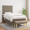 3136969 vidaXL Divan Bed with Mattress Taupe 90x200 Cm Fabric