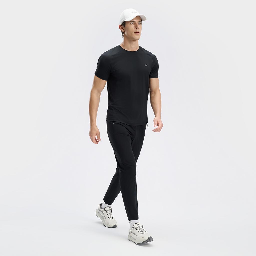 New FILA Fitness T Shirts Men's Pitch Black A11M431116FBK