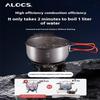 Alocs Outdoor Camping 3200W Split Stove - Copper Burner, 320g Ultralight High Altitude Camping/Hiking