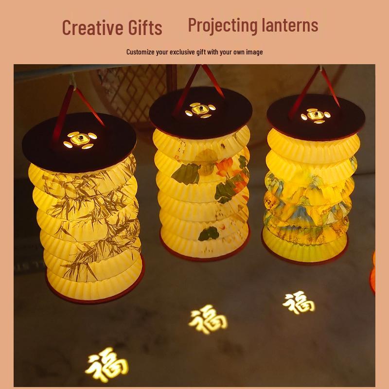 Portable Folding Luminous Lantern - Ideal Gift for Mid-Autumn Festival & New Year
