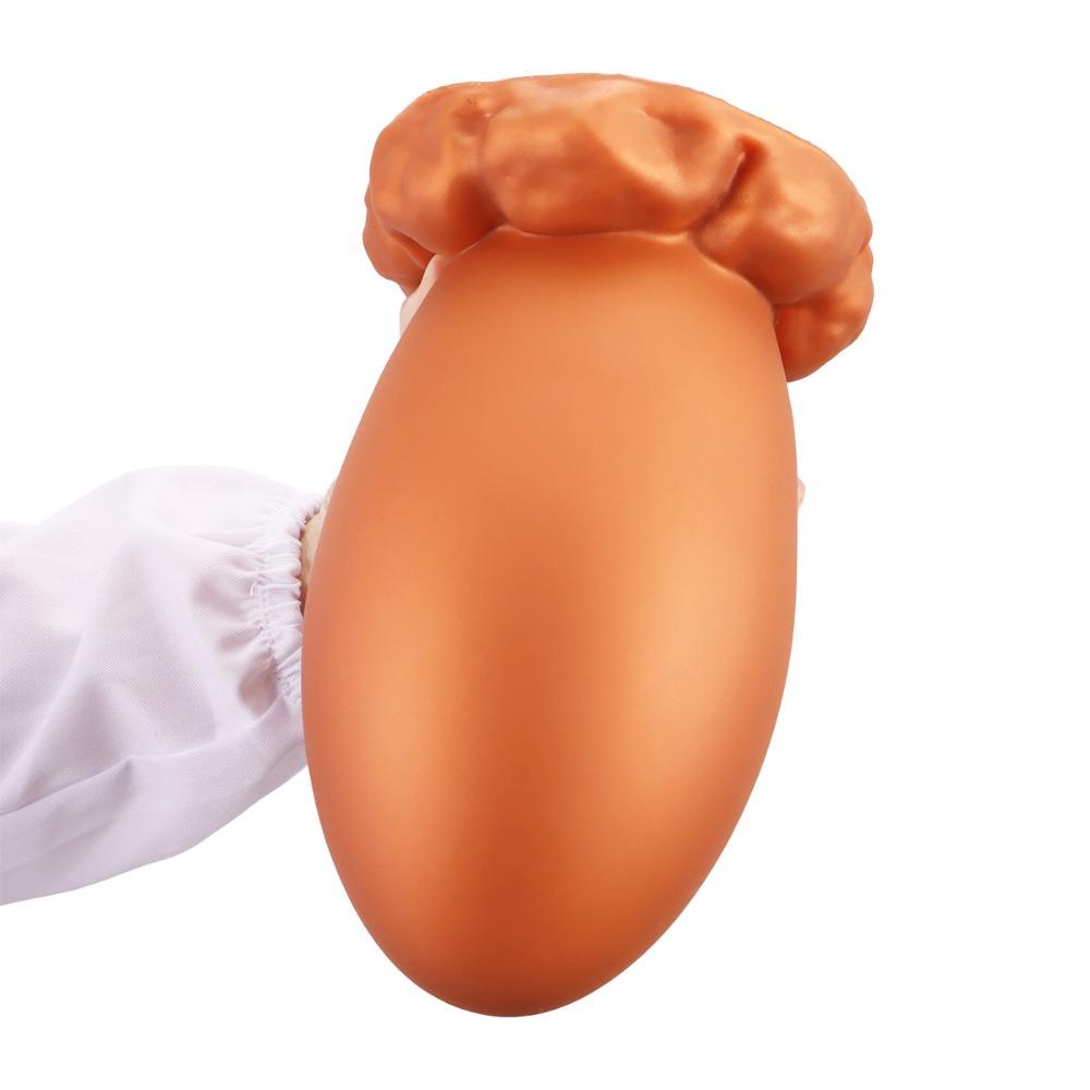 Giant T-Rex Egg Anal Plug - Premium Liquid Silicone Soft Anal Toy for Anal Training