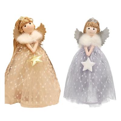 Delicate Angel Child Figurine Holiday Tree Toppers Ornament Handmade Party Decoration Collectible Accessory