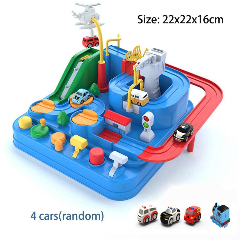 Racing Rail Car Model Train Track Adventure Game Animals Space Rocket Toys Children Educational Brain Mechanical Interactive