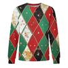 Men's Christmas Printed Imitation Cotton Long-sleeved Shirt