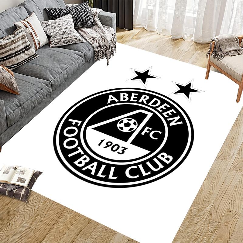 Aberdeen FC Home Sofa Decoration for Living Room & Bedroom, Non‑Slip Play Flannel Floor Mat for Game Room