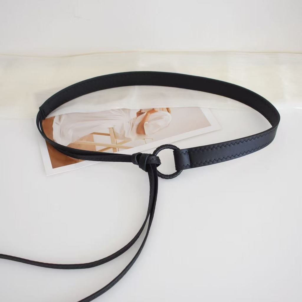 

Classic American Vintage Round Tie Waist Belt With Geometric Design For Casual Wear чёрный
