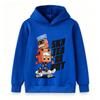 Kids Boys Girls Hooded Sweatshirt, Cool Cartoon Skater Robot Print Pullover Hoodie, Casual Soft Long Sleeve Top for Boys Girls Daily Wear Street Fashi