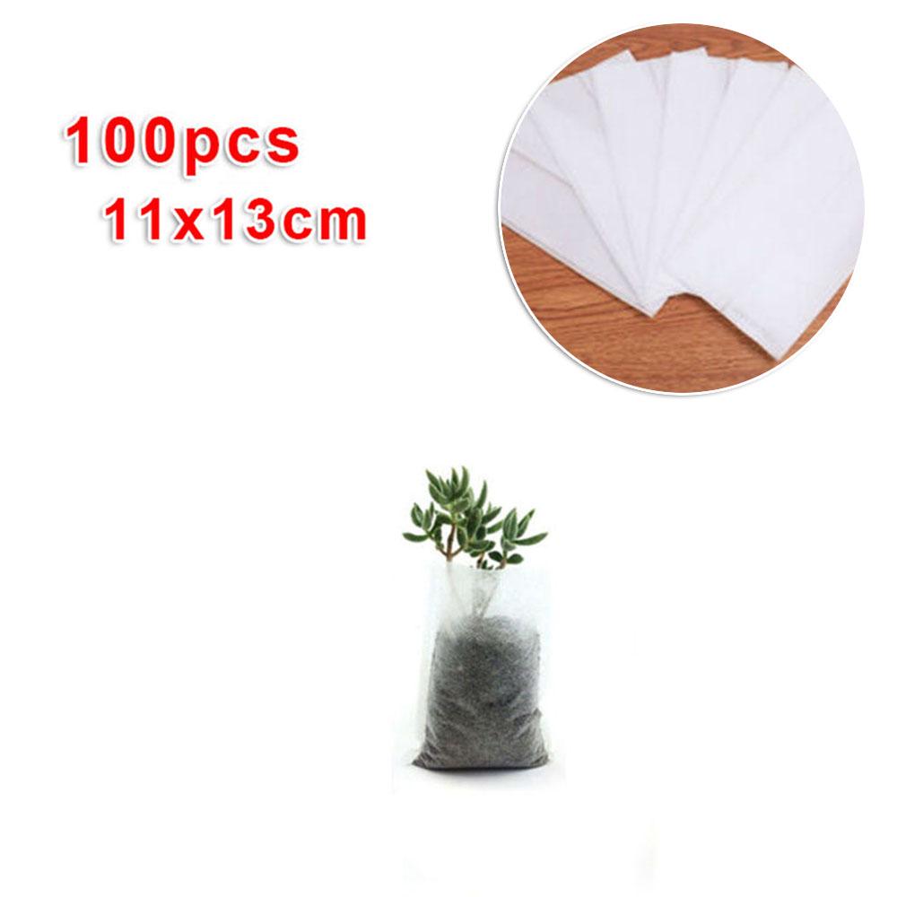 Biodegradable Non woven Grow Bags 100pcs Nursery Bags for Sustainable Planting